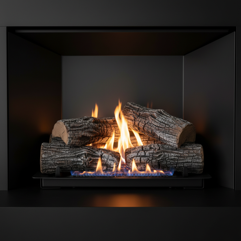 Real Fyre Charred Aged Split Oak Vent-Free Gas Log Set