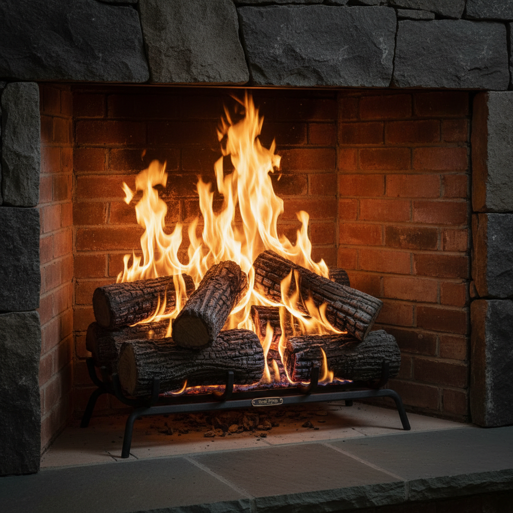 Real Fyre Charred Oak Vented Gas Log Set