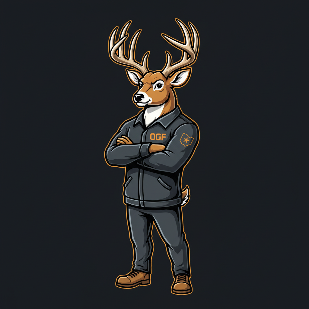 OGF Fireplace Expert mascot — your trusted deer technician